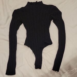 Windsor Black Ribbed Turtleneck Sweater